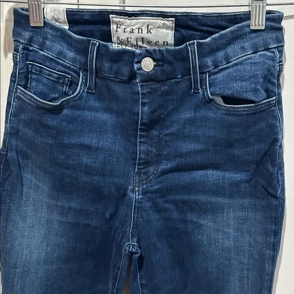 Frank & Eileen Women’s Blue Denim Sligo Skinny Jean Raw Hem Boho Classic Size 27 - Picture 3 of 14